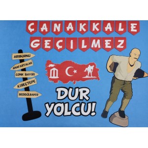 18 Mart Çanakkale Zaferi Keçe Sınıf Panosu Süsleme Paketi