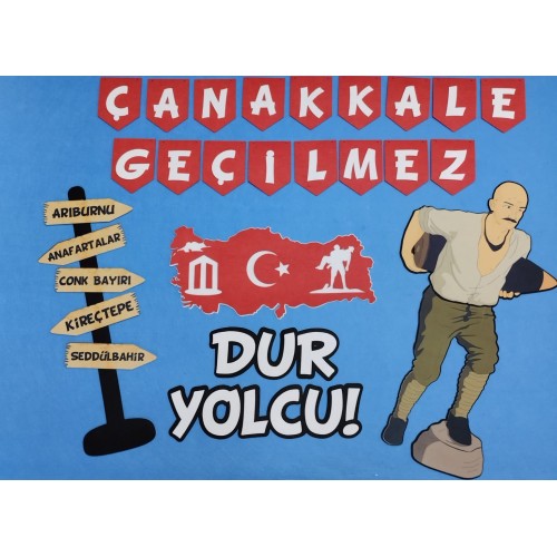 18 Mart Çanakkale Zaferi Keçe Sınıf Panosu Süsleme Paketi…