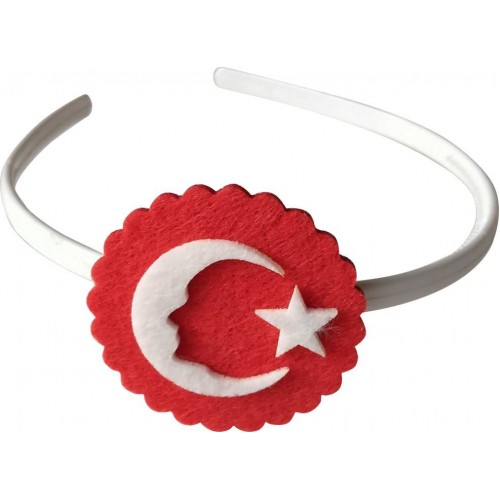 23 Nisan Özel Türk Bayrağı Figürlü Kız Çocuk Taç - Model1…