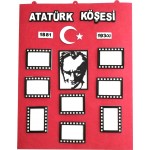 Atatürk Köşesi Keçe Sınıf Panosu - Zeminli