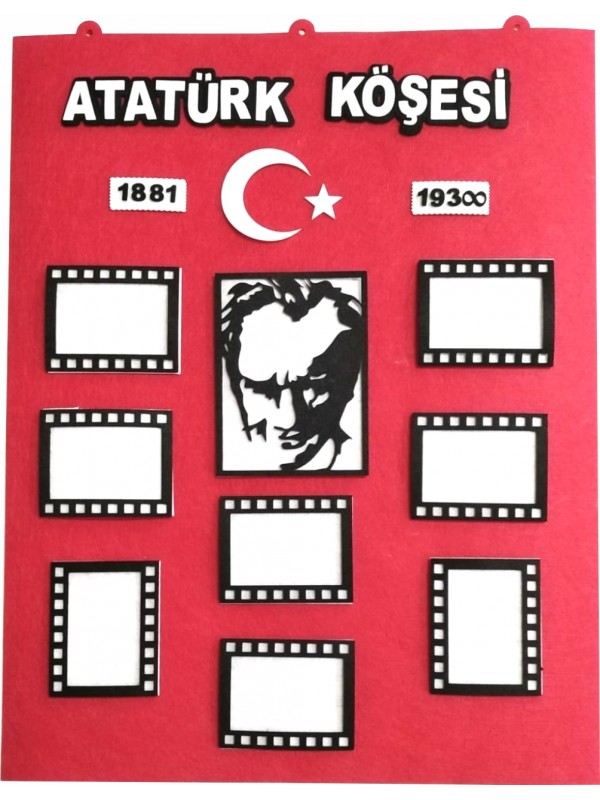 Atatürk Köşesi Keçe Sınıf Panosu - Zeminli