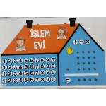 Keçe İşlem Evi Panosu Toplama Çıkarma Çarpma