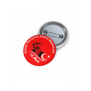 İstiklal Marşımızı Ezbere Okuyorum Metal Rozet