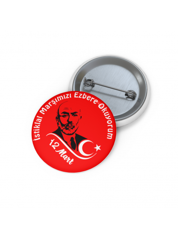 İstiklal Marşımızı Ezbere Okuyorum Metal Rozet…