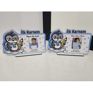 İlk Karnem Baskılı Plaket - Penguen