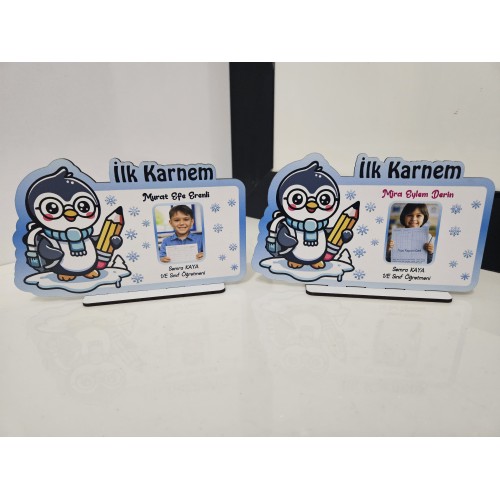 İlk Karnem Baskılı Plaket - Penguen İlk Karnem Baskılı Plaket - Penguen