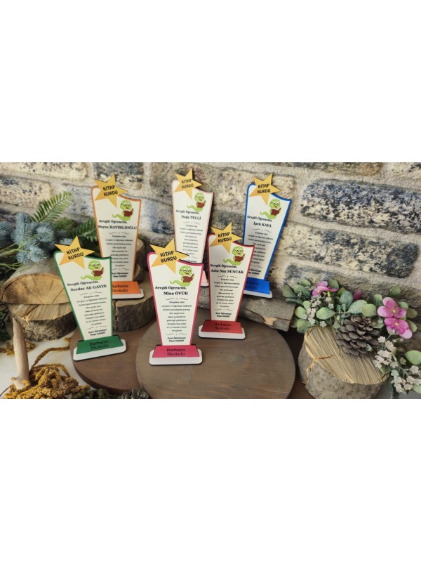 Kitap Kurdu Baskılı Plaket …