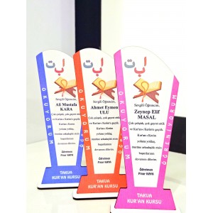 Kur'an Okumaya Başladım Baskılı Plaket 