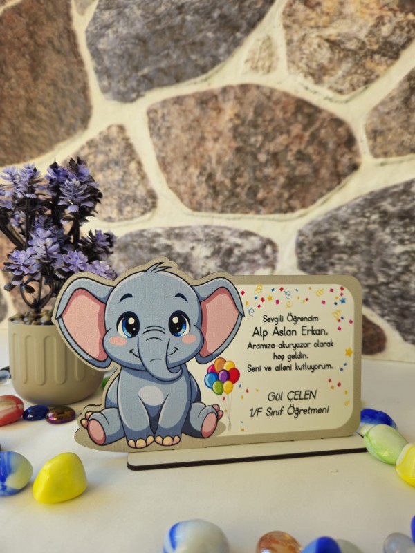 Artık Okuyorum Baskılı Plaket - Fil… Artık Okuyorum Baskılı Plaket - Fil…