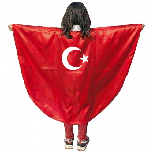 Anasınıfı ve İlkokul Öğrencileri için Ay Yıldızlı Gösteri Pelerini Anasınıfı ve İlkokul Öğrencileri için Ay Yıldızlı Gösteri Pelerini