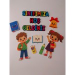 Sınıfımıza Hoş Geldiniz Pano Süsleme Seti - Renkli baskı Kalın Keçe