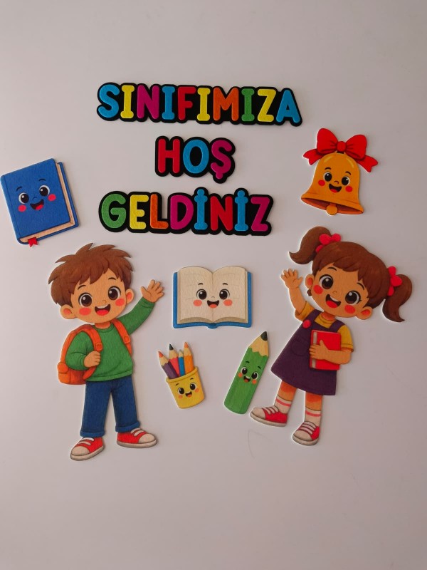 Sınıfımıza Hoş Geldiniz Pano Süsleme Seti - Renkli baskı Kalın KeÅ Sınıfımıza Hoş Geldiniz Pano Süsleme Seti - Renkli baskı Kalın KeÅ