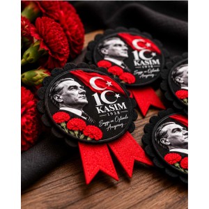 10 Kasım Atatürk’ü Anma Keçe Yaka Rozeti