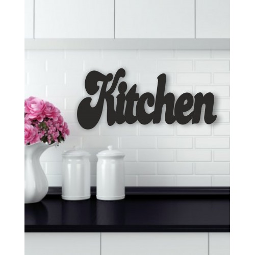 Dekoratif Ahşap Duvar Yazısı Kitchen…