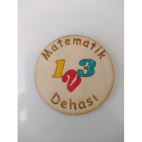 Matematik Dehası Ahşap Yaka Rozeti…