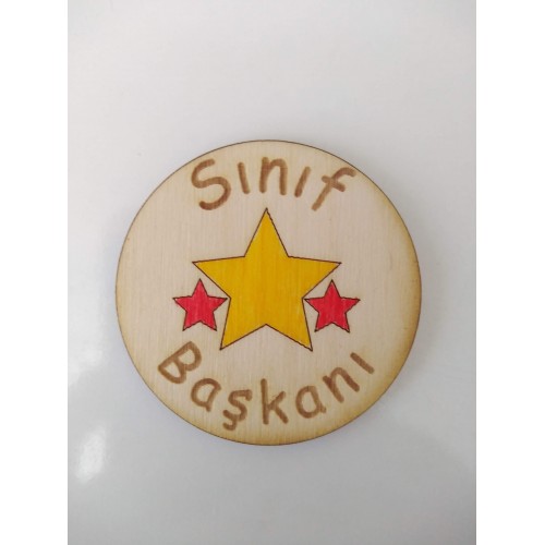 Sınıf Başkanı Ahşap Yaka Rozeti…